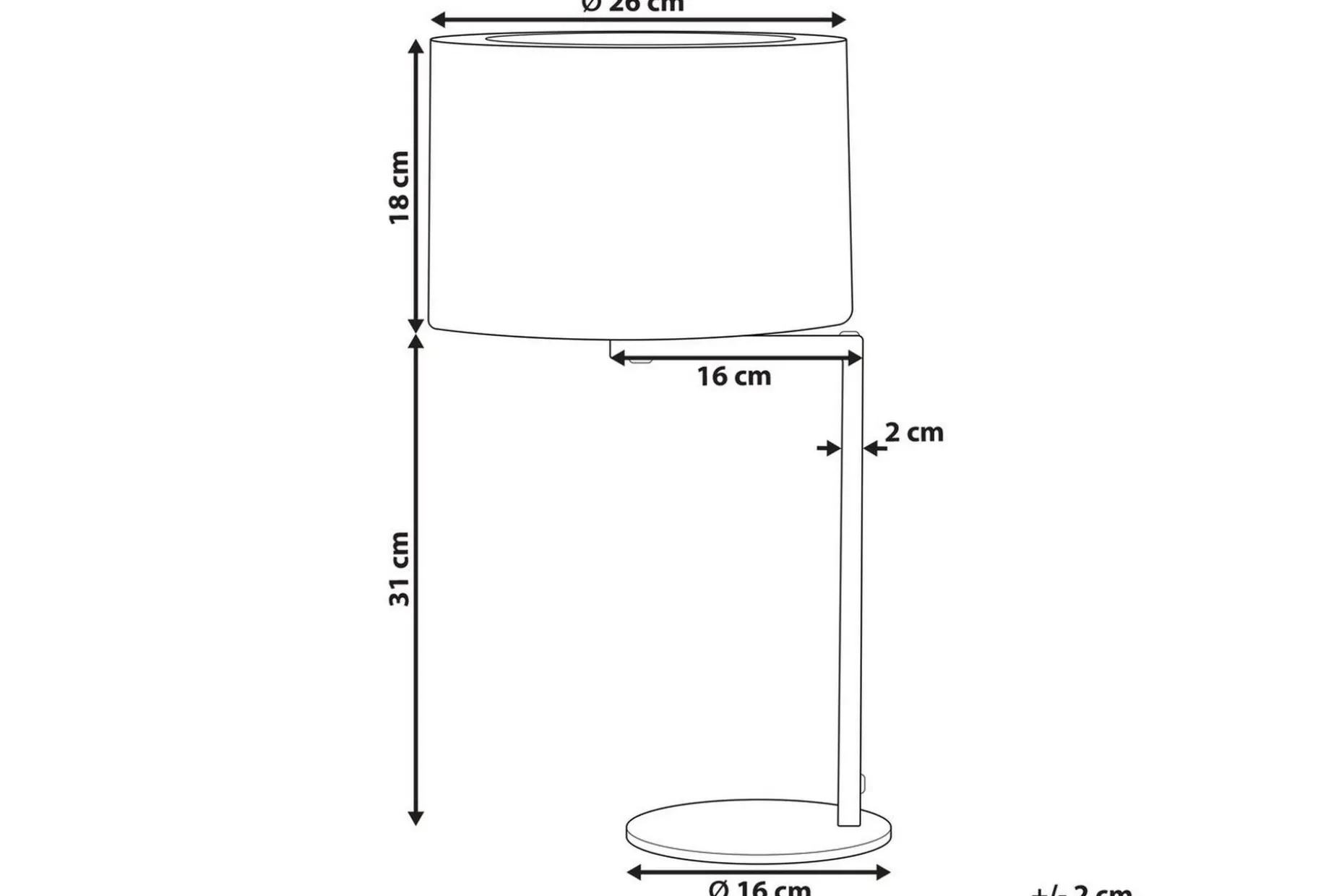 Selka Bordslampa 49 cm E27