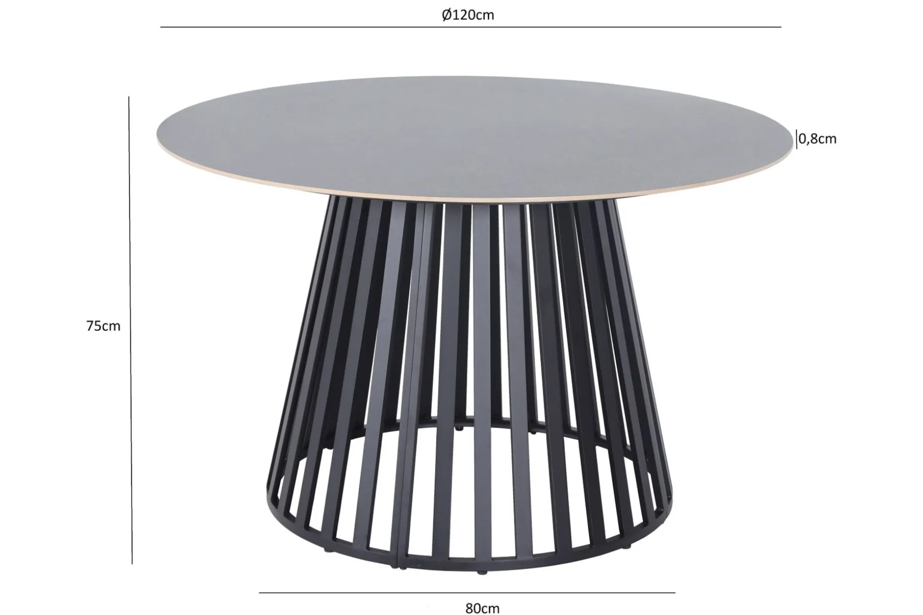Sensi Runt Matbord utomhus 120 cm i metall