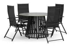 Sensi utomhus matgrupp 120 cm med 4 positionsstolar