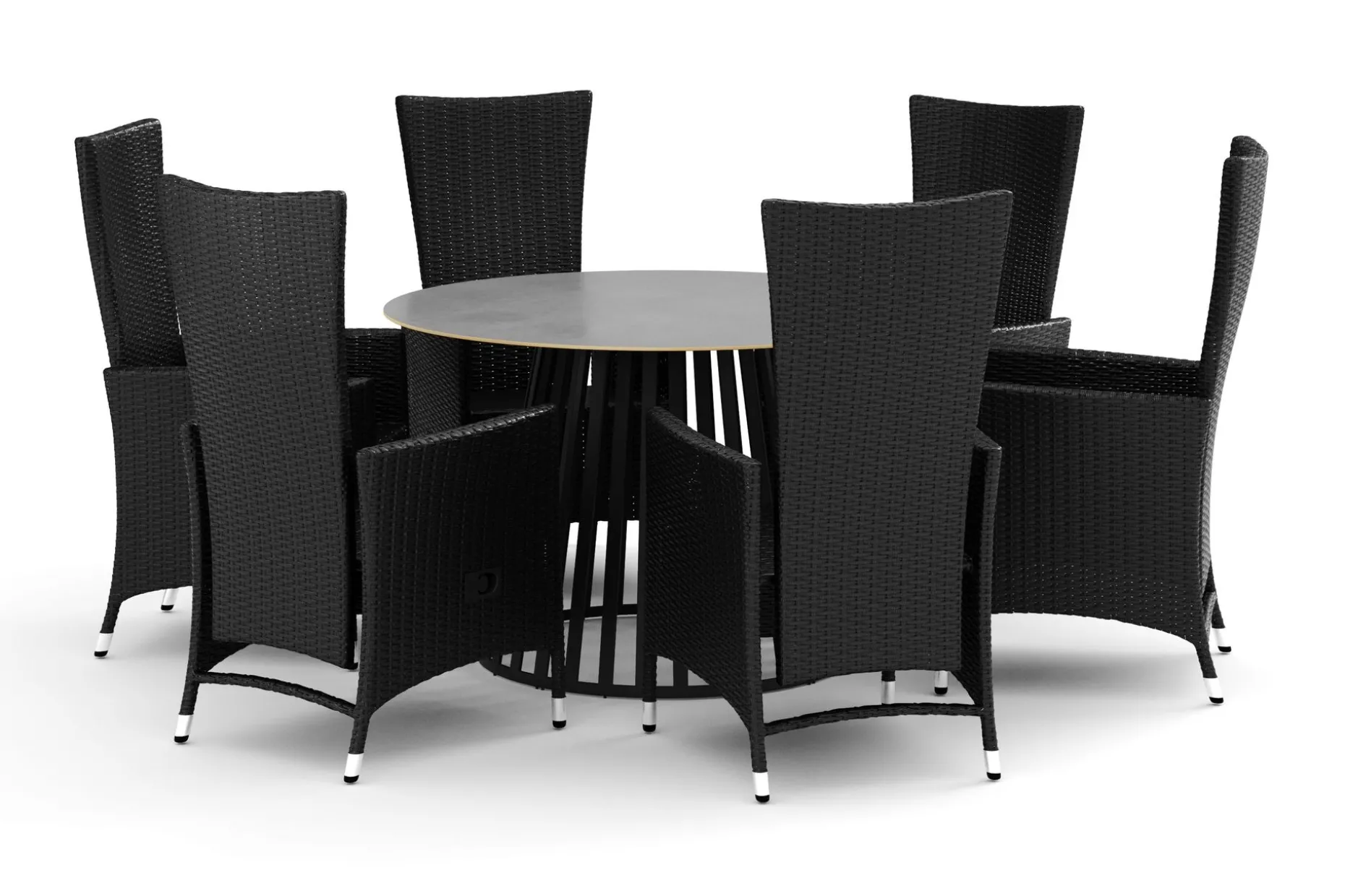 Sensi utomhus matgrupp 120 cm med 6 Jenny matstolar