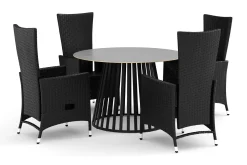 Sensi utomhus matgrupp 120 cm med 4 Jenny matstolar