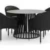 Sensi utomhus matgrupp 120 cm med 4 Thor fåtöljer