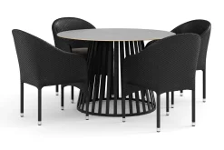 Sensi utomhus matgrupp 120 cm med 4 Thor fåtöljer