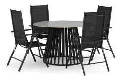 Sensi utomhus matgrupp 120 cm med 4 Maggie positionsstolar