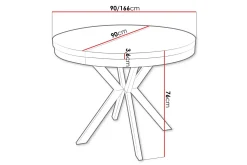 Sereth Matbord 90 cm Rund