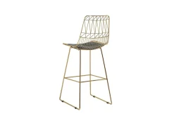 Set med 2 barstolar PRESTON Metall Guld 48cm