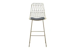 Set med 2 barstolar PRESTON Metall Guld 48cm