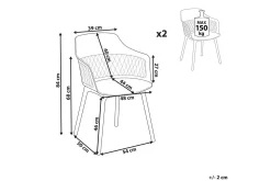 Set med 2 matstolar Almira