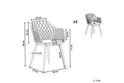 Set med 2 matstolar Nashua ll