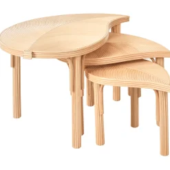 Set med 3 Soffbord utomhus Paralia Rotting