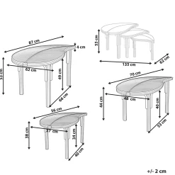 Set med 3 Soffbord utomhus Paralia Rotting