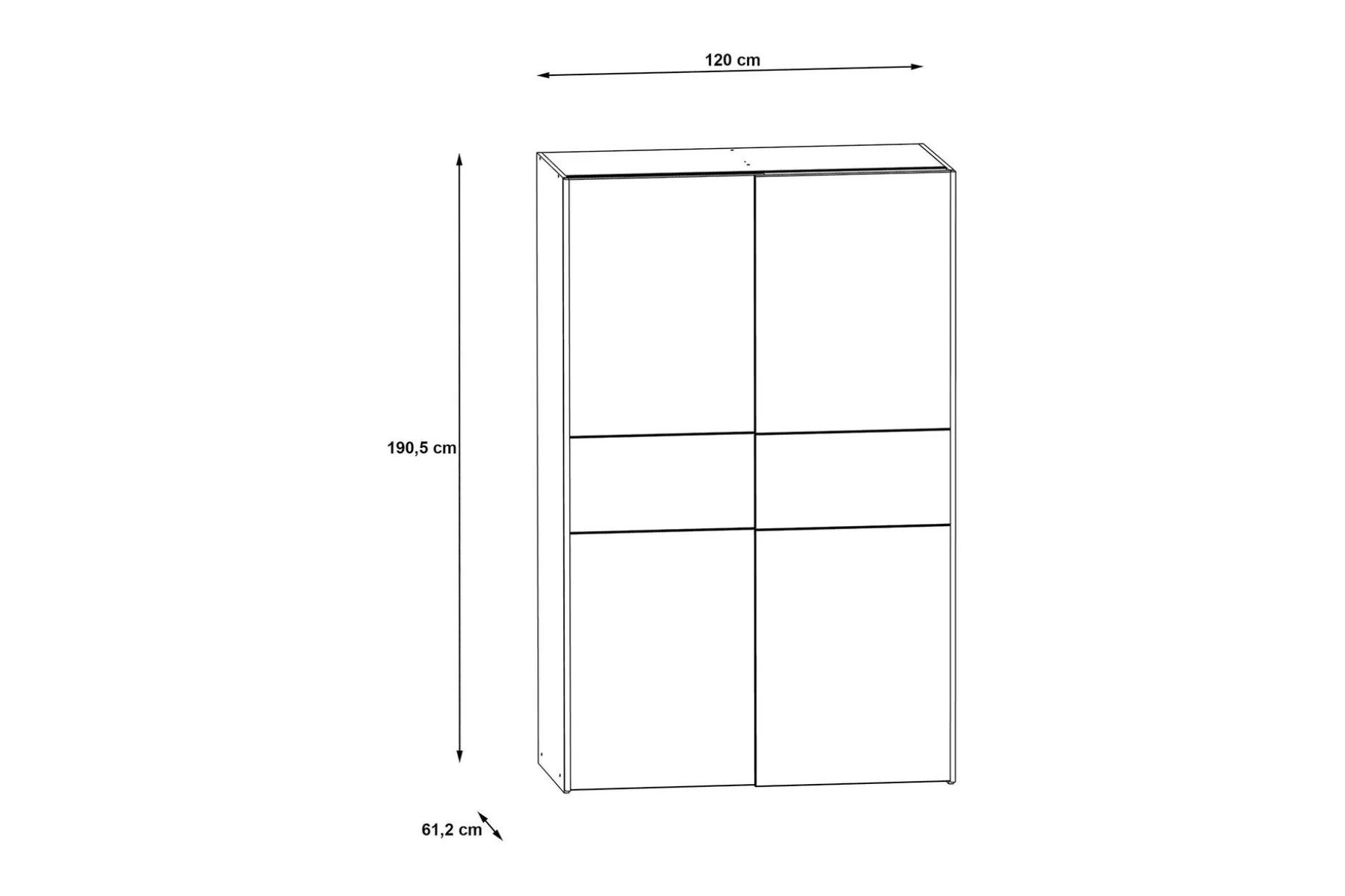 Shipts Garderob 62x120 cm