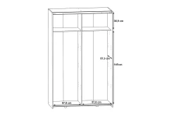 Shipts Garderob 62x120 cm