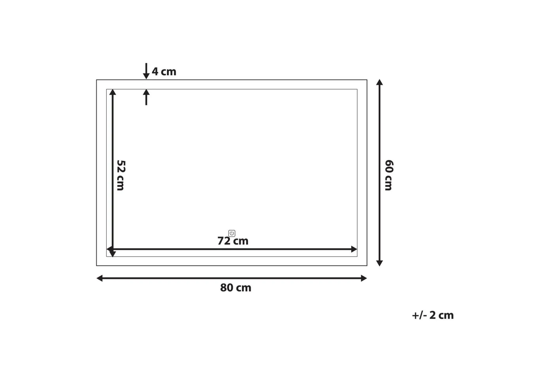 Shubrick Spegel LED 60x80 cm