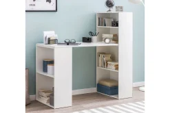 Shuping Skrivbord 120 cm med Förvaring Hyllor