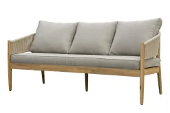 Siana 5-sits Loungegrupp i trä utseende med repdetaljer
