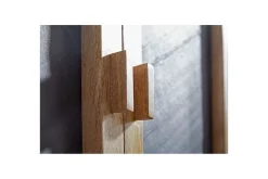 Sideboard Wohnling Massivt trä 80 cm 3D kant stenoptik front 2 dörrar modern
