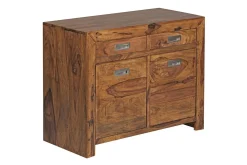 Sideboard Wohnling Massivt trä 90 cm 2 dörrar 2 lådor Lantstil