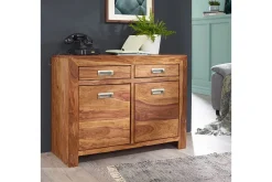 Sideboard Wohnling Massivt trä 90 cm 2 dörrar 2 lådor Lantstil
