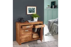 Sideboard Wohnling Massivt trä 90 cm 2 dörrar 2 lådor Lantstil