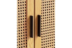 Sideboard Wohnling Melaminbelagd MDF 80 cm 2 dörrar med wienerflätning modern