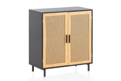 Sideboard Wohnling Melaminbelagd MDF 80 cm 2 dörrar med wienerflätning modern