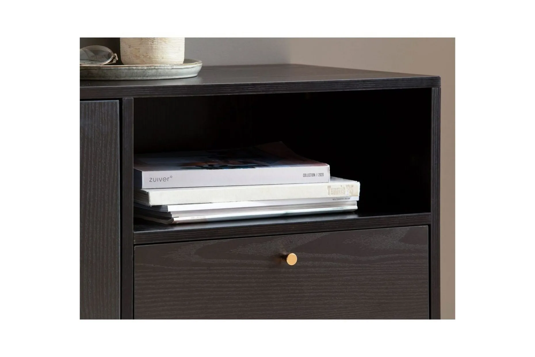 Sideboard Wohnling Melaminbelagd MDF 140 cm med 2 dörrar 1 låda Modern