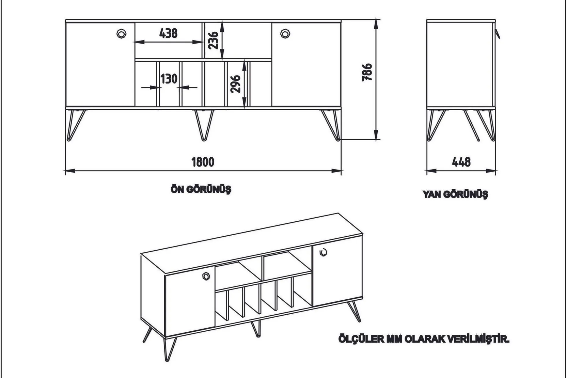 Sincerely Sidobord 180 cm