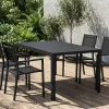 Siri Matgrupp utomhus 150 cm med 4 Tunis Stapelstolar