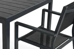 Siri Matgrupp utomhus 150 cm med 4 Tunis Stapelstolar