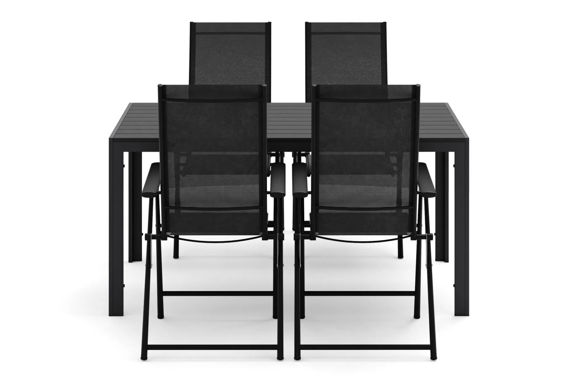 Siri Rektangulärt utebord 150 cm med 4 Sanna utestolar