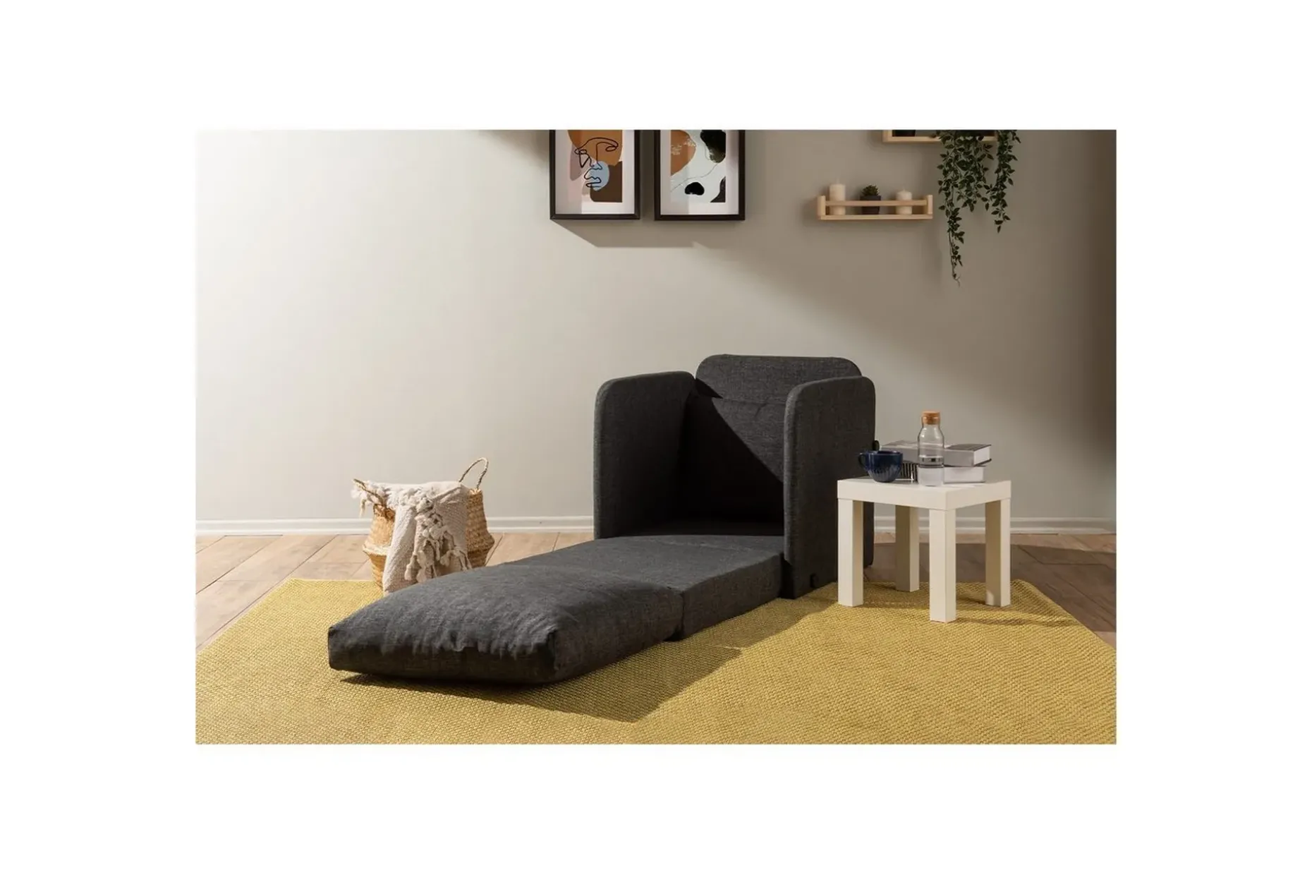 1-sits bäddsoffa Rubby Mörkgrå