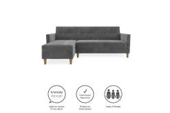 3-sits Divanbäddsoffa Hartford Grå