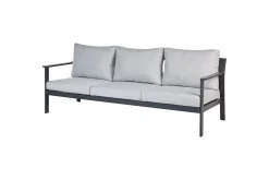 3-sitssoffa Kiato Ljusgrå /svart