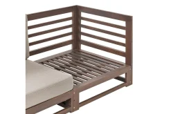 3-sitssoffa Trani Mörkt trä/grått/Taupe, Ja