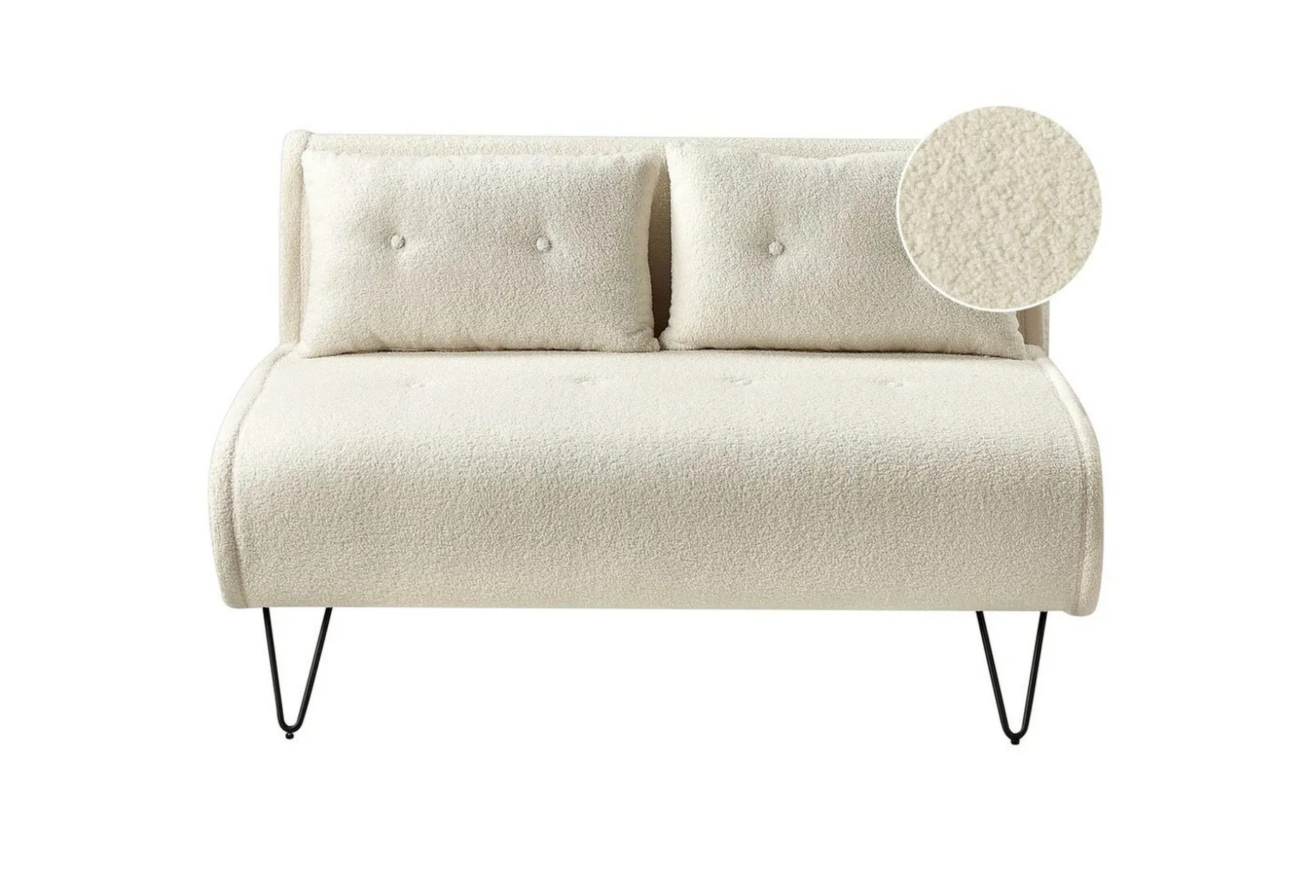 2-sitssoffa Vestfold Off-white, svart