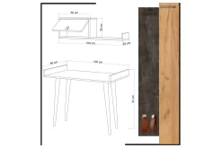 Skaberg Skrivbord 100 cm med Förvaring Vägghylla