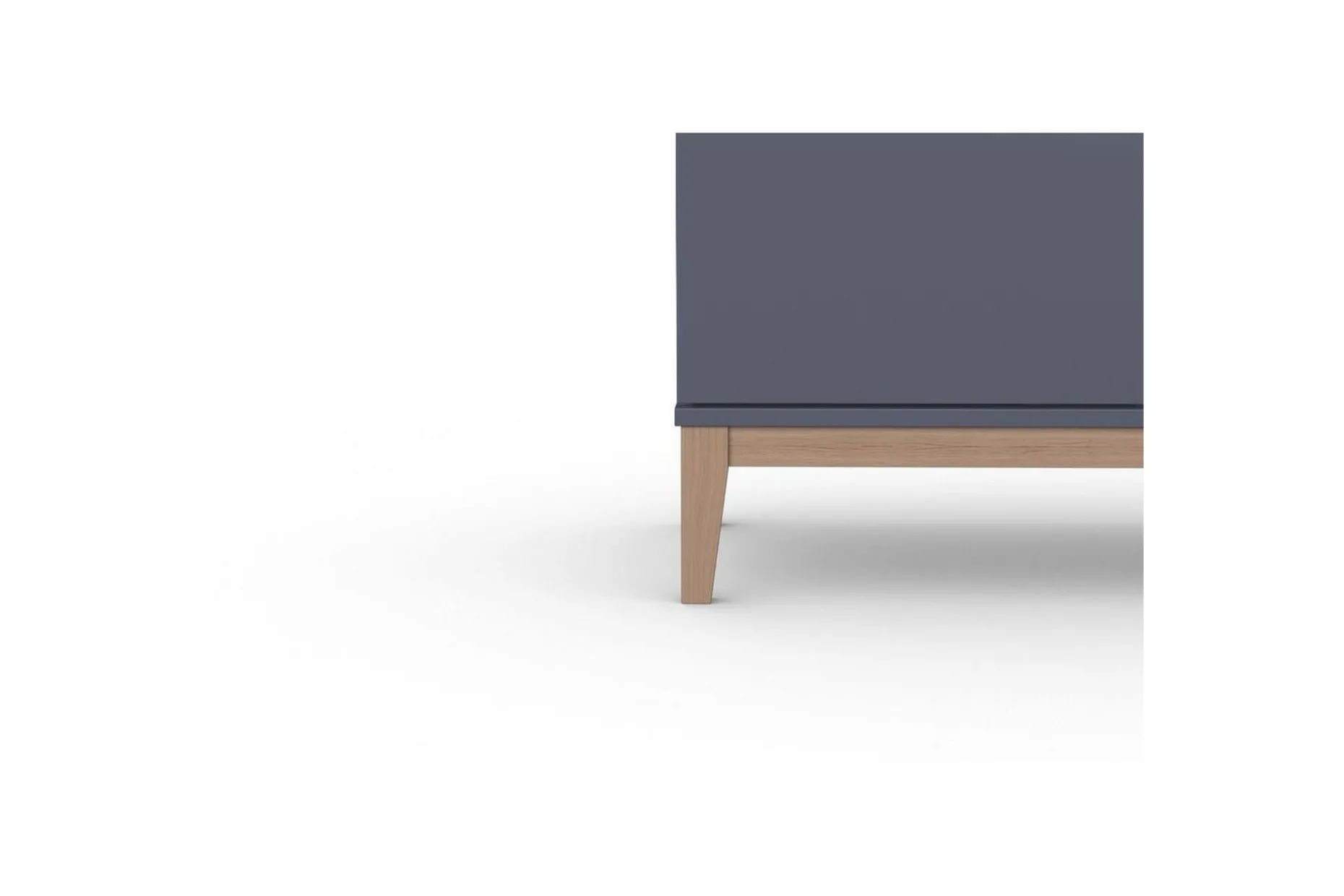 Skänk Pelle 120x41x85 cm, Grå/Wotan Ek