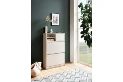 Skoskåp Wohnling med 2 utfällbara fack 1 dörr melaminbelagd mdf modern