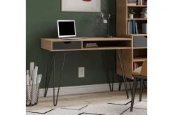 Skrivbord Concord 106 cm med Förvaring Låda Grå/Natur/Svart