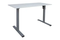 Skrivbord Ergo Optimal med motor 120x60 cm Vit/Grå
