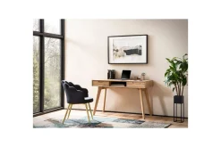 Skrivbord Wohnling Ek i trästil 120 cm med 2 lådor Förvaringsutrymme Modern