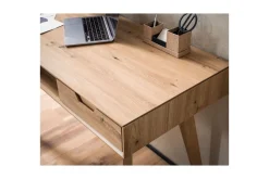 Skrivbord Wohnling Ek i trästil 120 cm med 2 lådor Förvaringsutrymme Modern