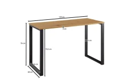 Skrivbord Wohnling Ek i trästil 120 cm Modern