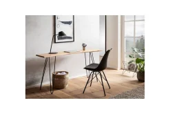 Skrivbord Wohnling Massivt trä 150 cm träd kant med hårnålben lantstil