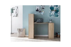 Skrivbord Wohnling med hylla 120x120x53 cm trä i modern stil Sonoma