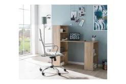 Skrivbord Wohnling med hylla 120x120x53 cm trä i modern stil Sonoma