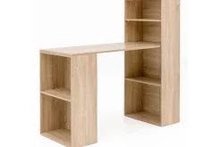 Skrivbord Wohnling med hylla 120x120x53 cm trä i modern stil Sonoma