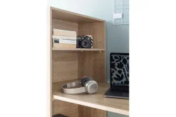 Skrivbord Wohnling med hylla 120x120x53 cm trä i modern stil Sonoma