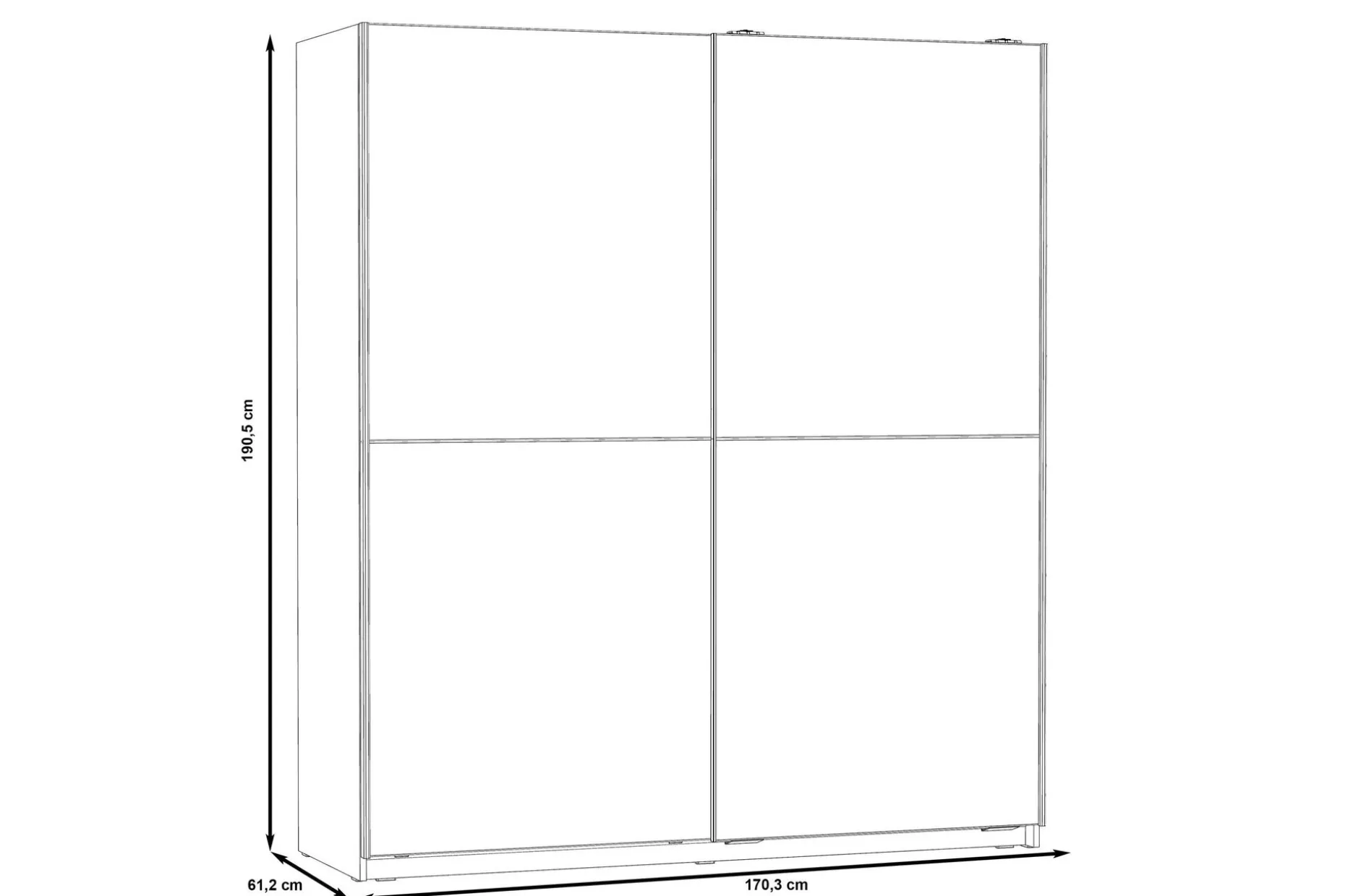 Slosser Garderob 170x191 cm